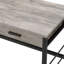 Bureau d'écriture plat en chêne vieilli et fini noir avec USB (sans la chaise de bureau)