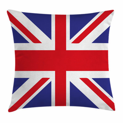 Union Jack British Loyal Symbol Square Pillow Cover