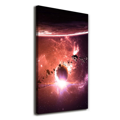 Galaxy 1 Piece Wrapped Canvas Wall Art