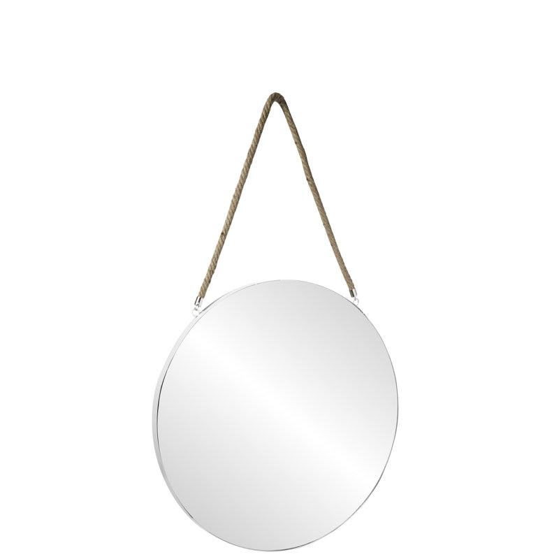 Miroir décoratif Mccallum, 23,75 po x 23,75 po, Blanc