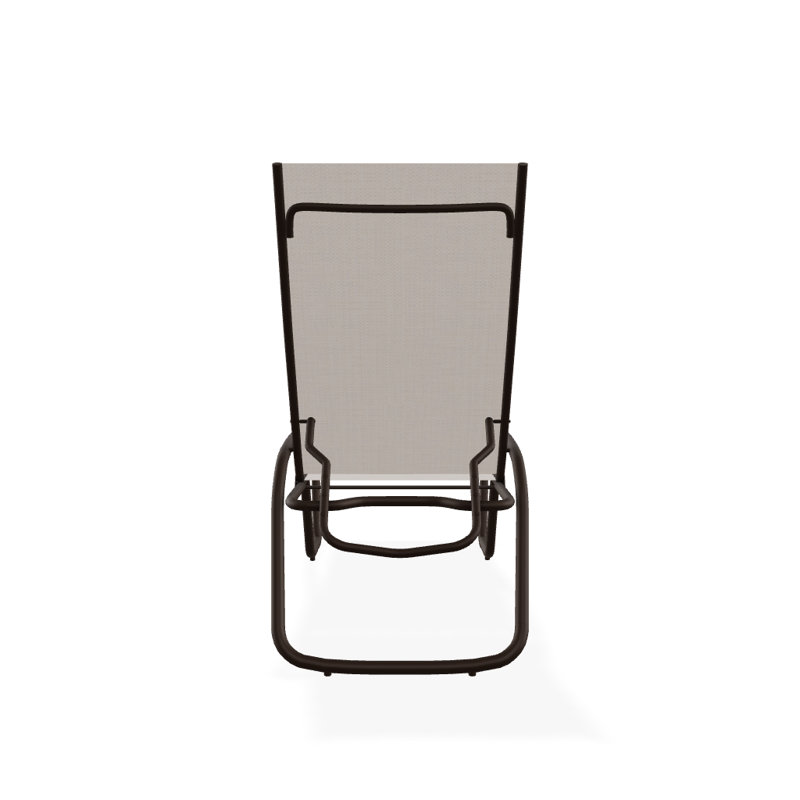 Outdoor Rust-Resistant Metal Chaise Lounge, Textured Kona, Natural