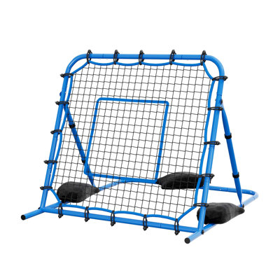 Soccer Rebounder Net, Quick-Switch Angle Soccer Goal Rebounder for Control, Passing Practise, Heavy-Duty Iron Frame & PE Net, Easy Setup Ball Training Equipment for Teens&Adults,3.7 x 3.7 ft