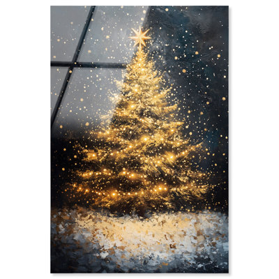Étoile de Merveille arbre I, impression murale de Noël imprimé acrylique par Art Remedy, prêt à accrocher, 30 x 45