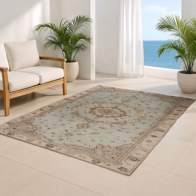 Tapis gris d'intérieur et d'extérieur Tabriz