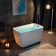 48'' x 27.5'' Freestanding Rectangular Bathtub with Integrated Seat, Non-Slip, for Small Spaces