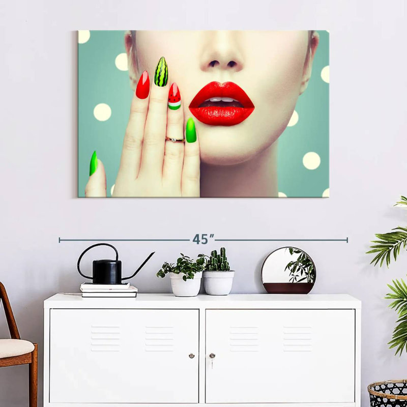 Shuttleworth Watermelon Designed Nails, 32" H x 48" W