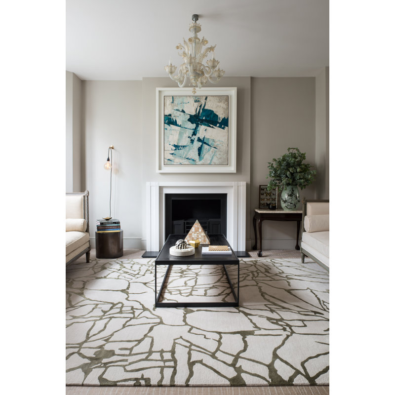 Kelly Wearstler Tracery Round Area Rug, Rectangle 10' x 14'