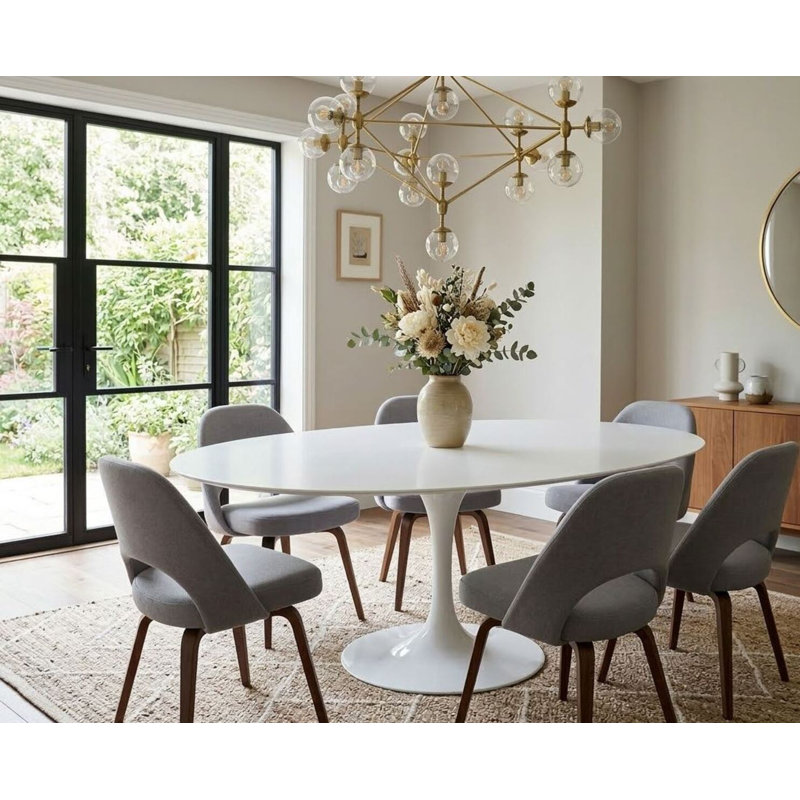Liverpool Oval Dining Table, 30"H x 78"L x 48"W