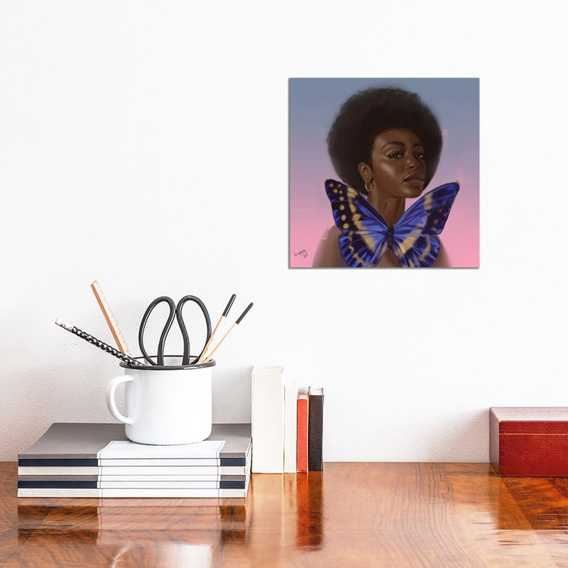 Blue by Adekunle Adeleke - Wrapped Canvas Painting, 30.48 cm H x 30.48 cm W