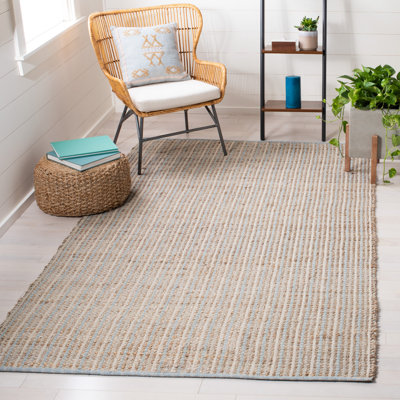 Doleman Hand Woven Jute/Cotton Solid Color Rug in Natural