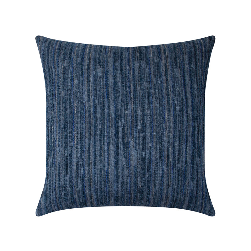 Luxe Throw Square Outdoor Pillow Cover & Insert by Elaine Smith, Indigo, 20"H X 20"W, Striped