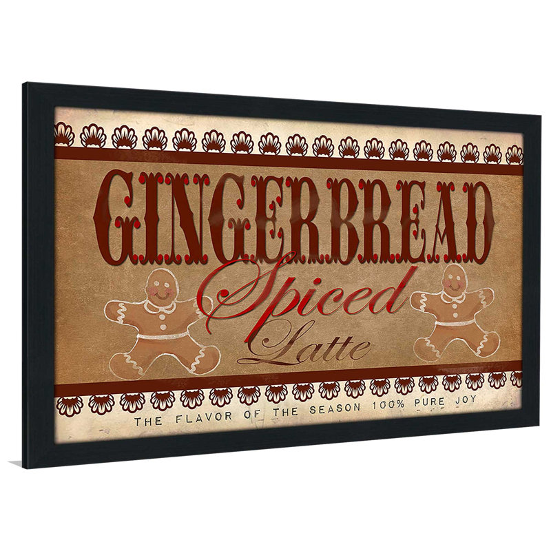«Gingerbread Latte (Horizontal)» par Jodi - impression, H 27,5 po x l 39,5 po x P 0,75 po, Cadre espresso