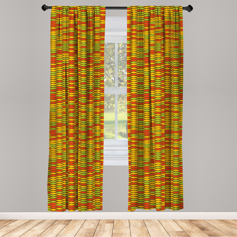 Colorful Semi-Sheer Rod Pocket Curtain Panels, 28" x 95"