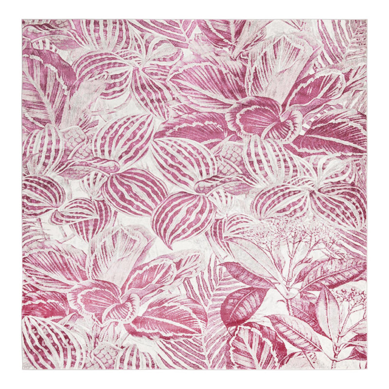 Herricks Floral Indoor Rug, Square 7'10"