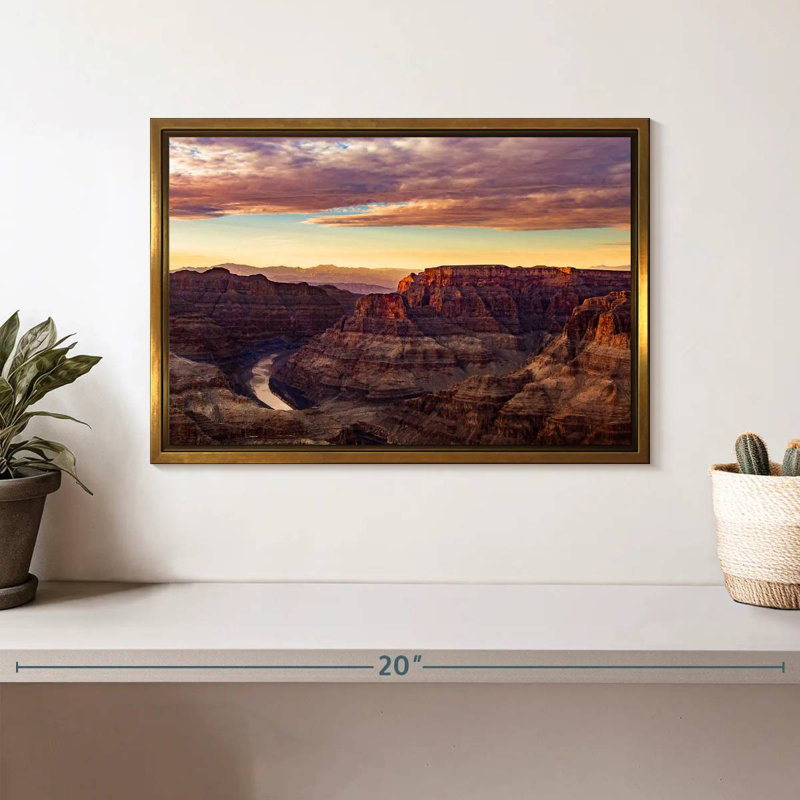 Grand Canyon Rock Forms, Floating Frame Gold, 13" X 9"