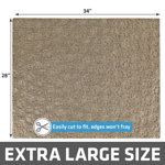 Premium Ridged Litter Trapping Mat for Cat Litter Box - Absorbent, Waterproof, Washable