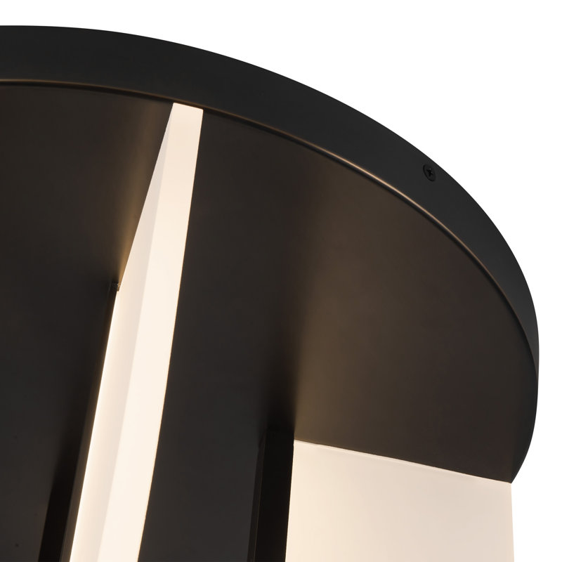 Anders 17-in Black dimmable LED Semi-Flush Mount, Oil Rubbed Bronze