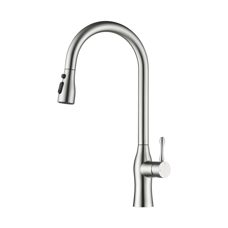 Robinet de cuisine rétractable Rainlex, Nickel brossé