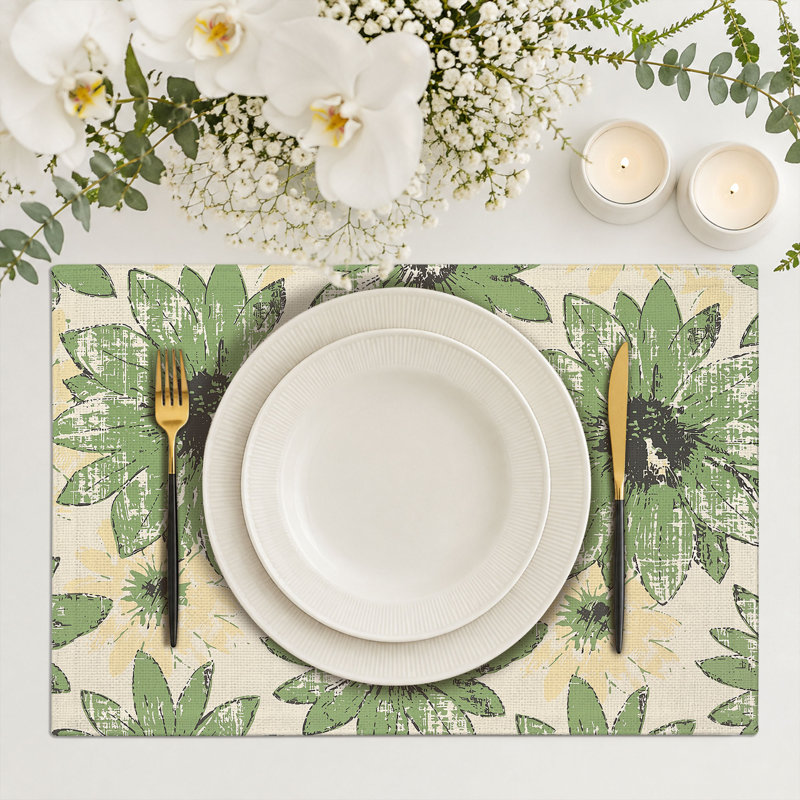 4-Piece Polyester Rectangle Placemats