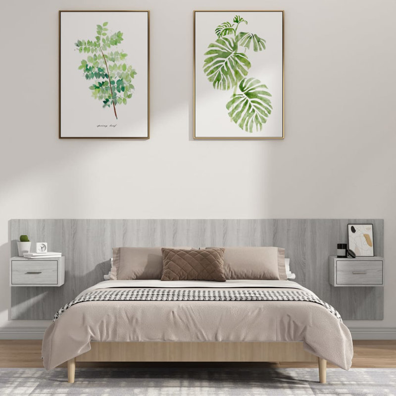 Jamad UK Double - DE 135 X 190 Cm Headboard, Grey Sonoma, Super King (6')