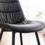Chaise d'appoint rembourrée en similicuir Emsley avec pieds en métal-6037368