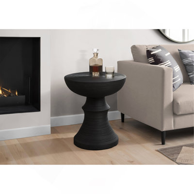 Accent Table, 25"H, Indoor Or Outdoor, Side Table, End, Bedroom, Living Room, Nightstand, Round, White, Contemporary, Modern
