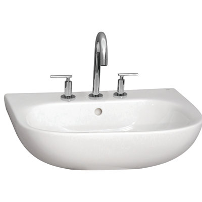 Barclay Caroline 550 17.75 " Vitreous China Rectangular Bathroom Sink and Overflow Hole
