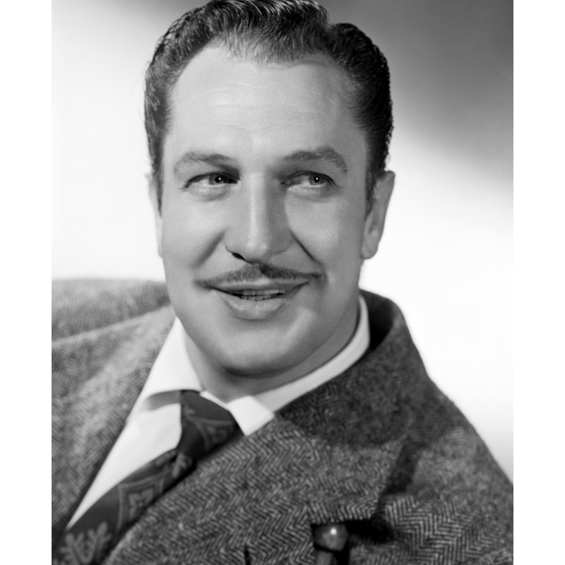 Gros plan sur Vincent Price - photographie non encadrée, H 10 po x l 8 po