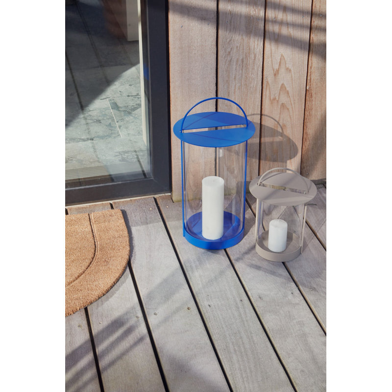 Maki Lantern, Clay, 11.42" H x 8.07" W x 8.07" D