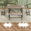 Ensemble de table de salle à manger extensible pour 4-8, grande table de cuisine extensible de 63 po avec 2 bancs et 2 tabourets, plateau en bois moderne et structure en métal, peu encombrant, facile à assembler, gris.-1320260816-1320260841-1320260844-1320260846-1320260847