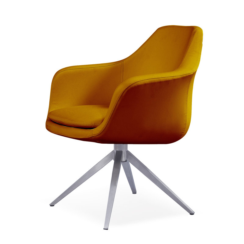 Chaise de réception Albarado, Acier inoxydable, Abricot