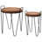 Ambiance 2 Piece Side Table Set Round Teak