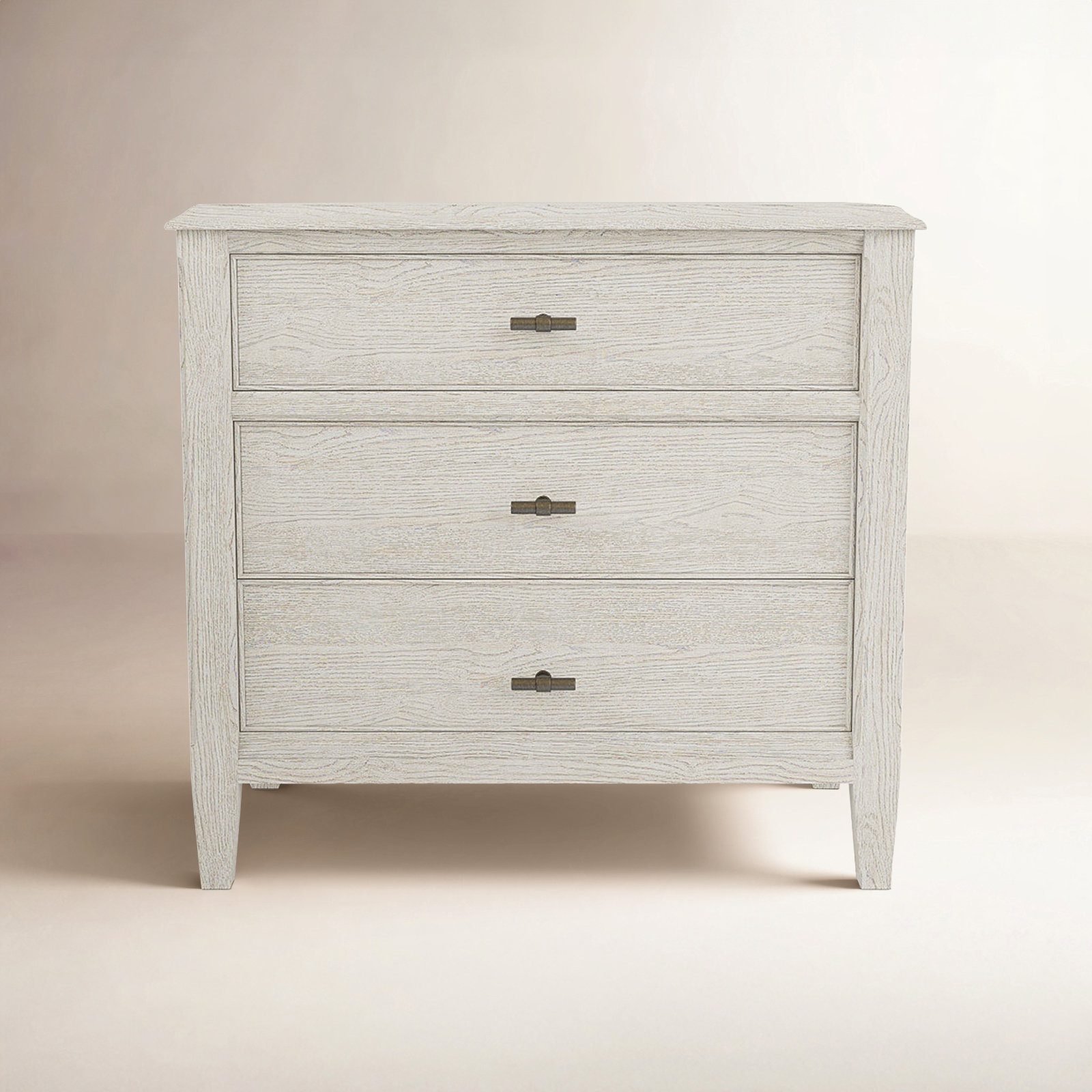 Ashwell 3-Drawer Oak Nightstand