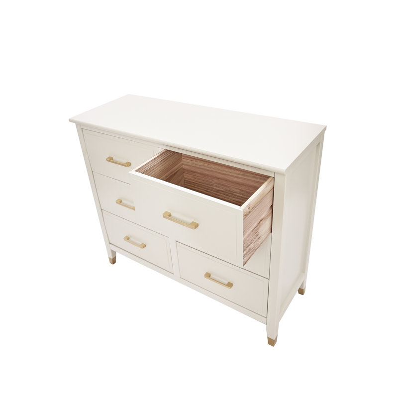 6 Drawer 105Cm W Double Dresser, White