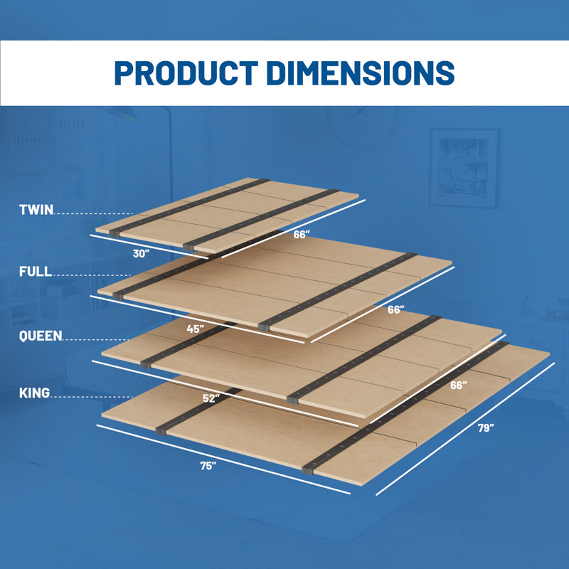 Terilee 0.19 in. Foldable Bunkie Board, Queen