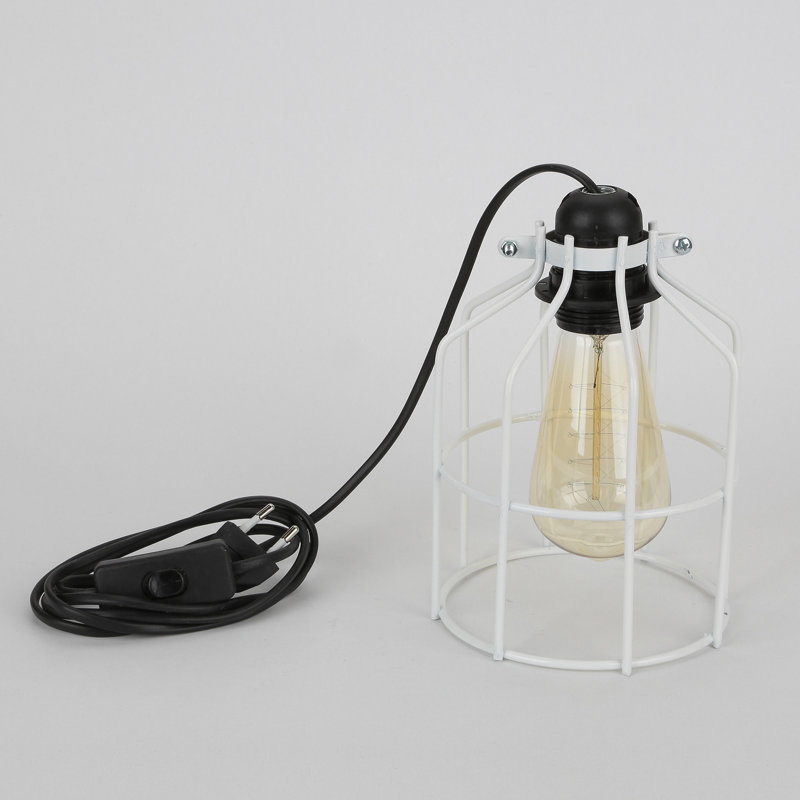 Lampe de table noire 8,66 "Hurdsfield, Blanc