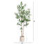 Olive artificielle minimaliste avec pot de fleurs décoratif blanc-1303218427