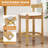 24” Counter Height Bar Stools Set of 4 with Backrests and Footrests for Dining Room-203997952