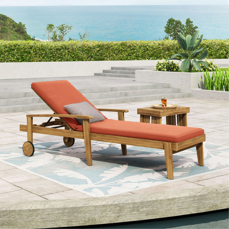 Chaise longue Jason, Orange citrouille