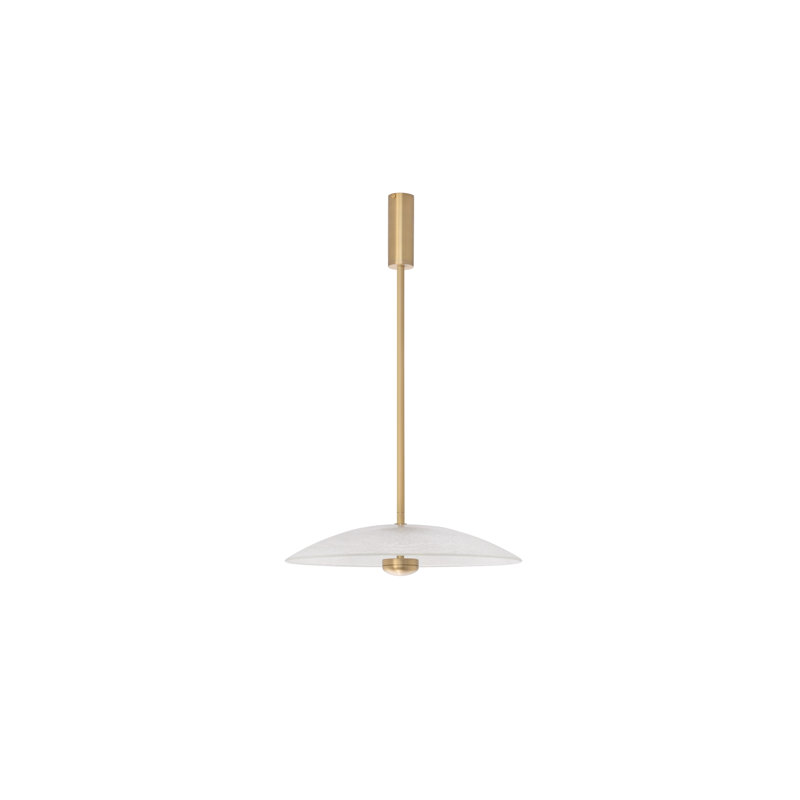 Luminaire suspendu Cielo large, Laiton satiné, H 3,30 po x l 15,20 po
