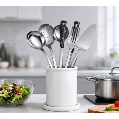 Piece Stainless Steel Wood Stainless Steel Serving Spoon