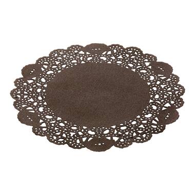 Pastry Tek Red Paper Doilies - Lace - 4 inch x 4 inch - 100 Count Box