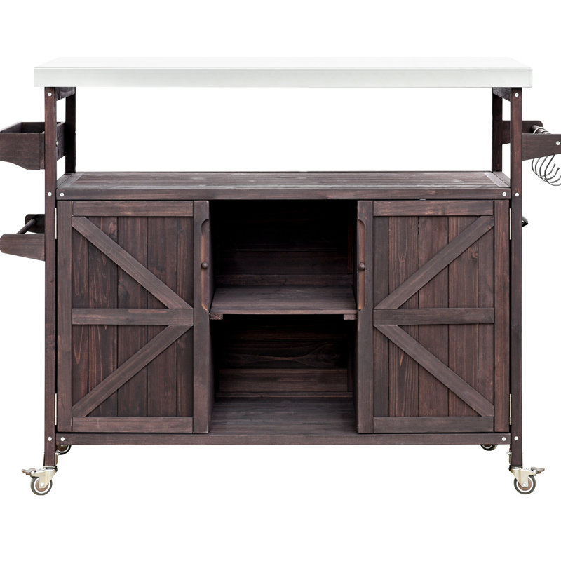Table de bar en bois massif, Dark Brown