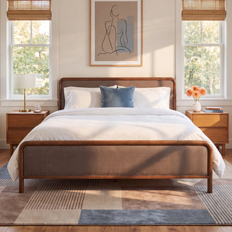 Omena Bed Warm Brown, King