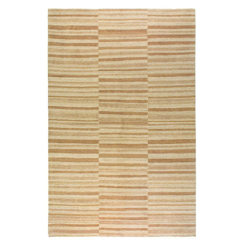 Designers Reserve Wool Striped Area Rug in Beige/Neutral/Taupe, Rectangle 3' x 5'