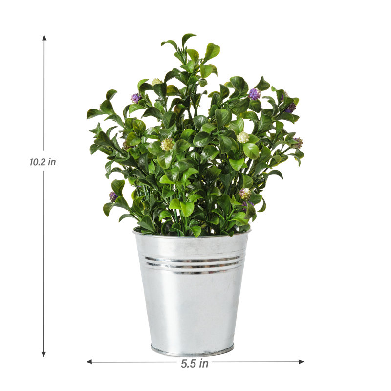 10,2 "10,5" Faux herbes topiaire en pot en métal (3 pièces)