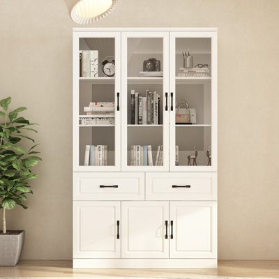 79'' H X 47'' W 4-Tier Office Storage Cabinet With 2-Drawer