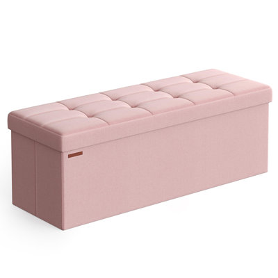 43 Inches Folding Storage Ottoman Bench