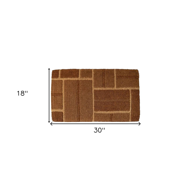 Tapis d'extérieur 18 "x 30" brun