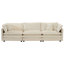 Canapé modulaire en chenille beige: 2 pour un salon modulaire confortable avec assise profonde